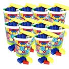Kit 10 Blocos De Montar Educativo Infantil Brinquedo 44 Pçs