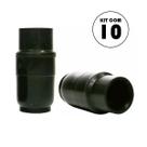 Kit 10 Bocal Pendente Soquete Lustre E14 Plástico Preto