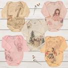 Kit 10 Bodies M/longa Bebê Menina Estampado Digital Alyaht -