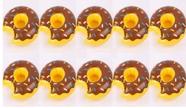 Kit 10 Boia Porta Copo Rosquinha Donuts Marrom Chocolate Praia Piscina Festa