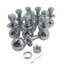 Kit 10 Bola De Engate Maciça 50mm Cromada