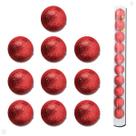 Kit 10 bolas de natal enfeite 6cm glitter porpurina