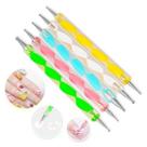 Kit 10 Boleadores e 5 Pincéis de Ponta Dupla - Ferramentas Profissionais para Nail Design