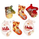 Kit 10 bolinhas de natal formas diferentes com palavras