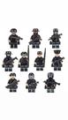 kit 10 bonecos policiais arminhas militares blocos de montar