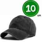 Kit 10 Bonés Sarja de Beisebol Liso Aba Curva Esportivo Unissex Para Corrida Caminhada Ciclismo