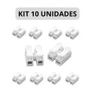 KIT 10 Borne Conector Rápido de Fio Sem Solda 2 Vias Bivolt
