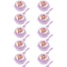 Kit 10 Bowl Com Tampa e Colher Plástica Lilas My Little Pony 500ml Livre de BPA Plasvale