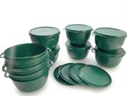 Kit 10 Bowls Multiuso com Tampa 500ml, 1L, 2,8L E 5,8L Conjunto Organizador Hermético