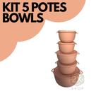 Kit 10 Bowls Potes Hermeticos 2 em 1 Vasilhas BPA Free 10 Potes Grandes Plastico