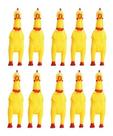 Kit 10 Brinquedos Pet Mordedor Borracha Frango Galinha para cães cachorros Pets - Pequeno