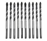 Kit 10 Broca De Torção Triangular Multifuncional 6mm Fura Tudo