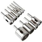 Kit 10 Brocas Diamantadas 6 a 50mm Fura Vidro Mármore Piso Cerâmica Granito GT847 - Lorben