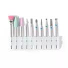 Kit 10 Brocas Diamantadas Cutilagem Russa Estilo de Mulher Kit 10 Brocas Diamantadas Cutilagem Russa Estilo de Mulher