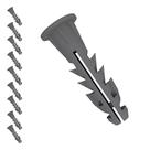 Kit 10 Bucha 8mm Plastico Com Anel Fixação Prateleiras Moveis Armarios Suporte Para Parede Concreto