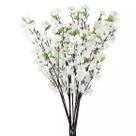 Kit 10 Buquê Galho Flores Pessegueiro Branco Artificial
