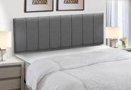 Kit 10 Cabeceiras Painel Modular Cama Box King Linho Grafite Madelina Decor