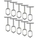 Kit 10 Cabide Central Oblongo Cromado Para Tubos Guarda Roupa Closet Arara Armário Quarto