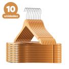 Kit 10 Cabide De Madeira Adulto Organizador Roupas Armário
