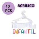 KIT 10 Cabide Infantil Titureiro De Luxo Executivo Reforçado Organizar Roupas Closet -ACRILICO