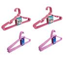 Kit 10 Cabides Adulto + 10 Cabides Infantil Rosa Reforçado