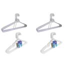 Kit 10 Cabides Adulto + 10 Cabides Infantil Transparente