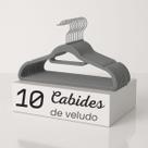 Kit 10 Cabides Adulto Veludo para Roupas Antideslizante Giratório