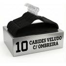 Kit 10 Cabides de Veludo Luxo Slim com Ombreira para Ternos e Casacos Antiderrapante