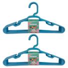 Kit 10 Cabides Infantil Azul Plástico Reforçado 28x14cm