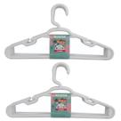 Kit 10 Cabides Infantil Branco Plástico Reforçado 28x14cm