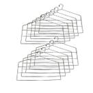 Kit 10 Cabides Para Calças Triplo Organizador Reforçado Aço Cromado