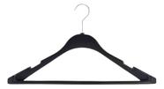 Kit 10 Cabides Terno Paletó Preto Com Gancho Ombreira Larga Kit 10 Cabides Terno Paletó Preto Com Gancho Ombreira Larga