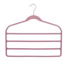 Kit 10 Cabides Veludo Rosa slim ultrafino para 4 calças Kit 10 Cabides Veludo Rosa slim ultrafino para 4 calças
