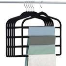 KIT 10 Cabides Veludo Triplo Para Calças Saias Shorts