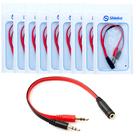 Kit 10 Cabo Adaptador P3 Fêmea Para 2 P2 Macho - Fone E Microfone Revenda Atacado Kit 10 Cabo Adaptador P3 Fêmea Para 2 P2 Macho - Fone E Microfone Revenda Atacado
