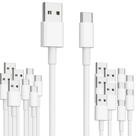 Kit 10 cabo celular 3.1a flexivel usb-c 1mt inova branco