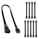 Kit 10 cabo extensor cooler fan 3 ou 4 pinos pwm 25cm