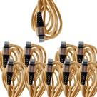 Kit 10 cabo usb turbo flexivel 1mt inova dourado