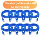 Kit 10 cabos de rede cat6 patch cord 1.5 metros cada Original Furukawa