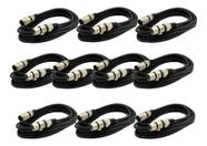 Kit 10 Cabos Microfone / Dmx / Xlr Canon Balanceado 5 Metros