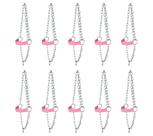 Kit 10 Cabrestos de Corrente e Regulagem para Bezerro SV39014 - Rosa