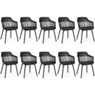 Kit 10 Cadeiras de Jantar Estofada Marcela - Preto
