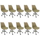 Kit 10 Cadeiras Escritório Secretária Decorativa Eames Chicago