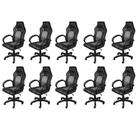 Kit 10 Cadeiras Gamer com Relax e Braço Estofado Raptor 3316