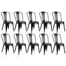 Kit 10 Cadeiras Iron Tolix - Preto
