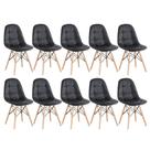 Kit 10 Cadeiras Laráz Eames Eiffel Botonê Estofada - Preto