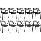 Kit 10 Cadeiras Laráz Master Allegra de Jantar Preto