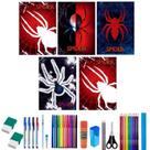 Kit 10 Caderno Spider Brochurão Capa Dura 96 Folhas 36 Itens