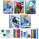 Kit 10 Caderno Sport 96 Folhas Arame Capa Dura Com 36 Itens Kit 10 Caderno Sport 96 Folhas Arame Capa Dura Com 36 Itens