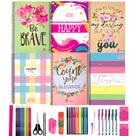 Kit 10 Cadernos Grande A4 Arame Espiral Reforçado Capa Dura Com 40 Itens Kit 10 Cadernos Grande A4 Arame Espiral Reforçado Capa Dura Com 40 Itens